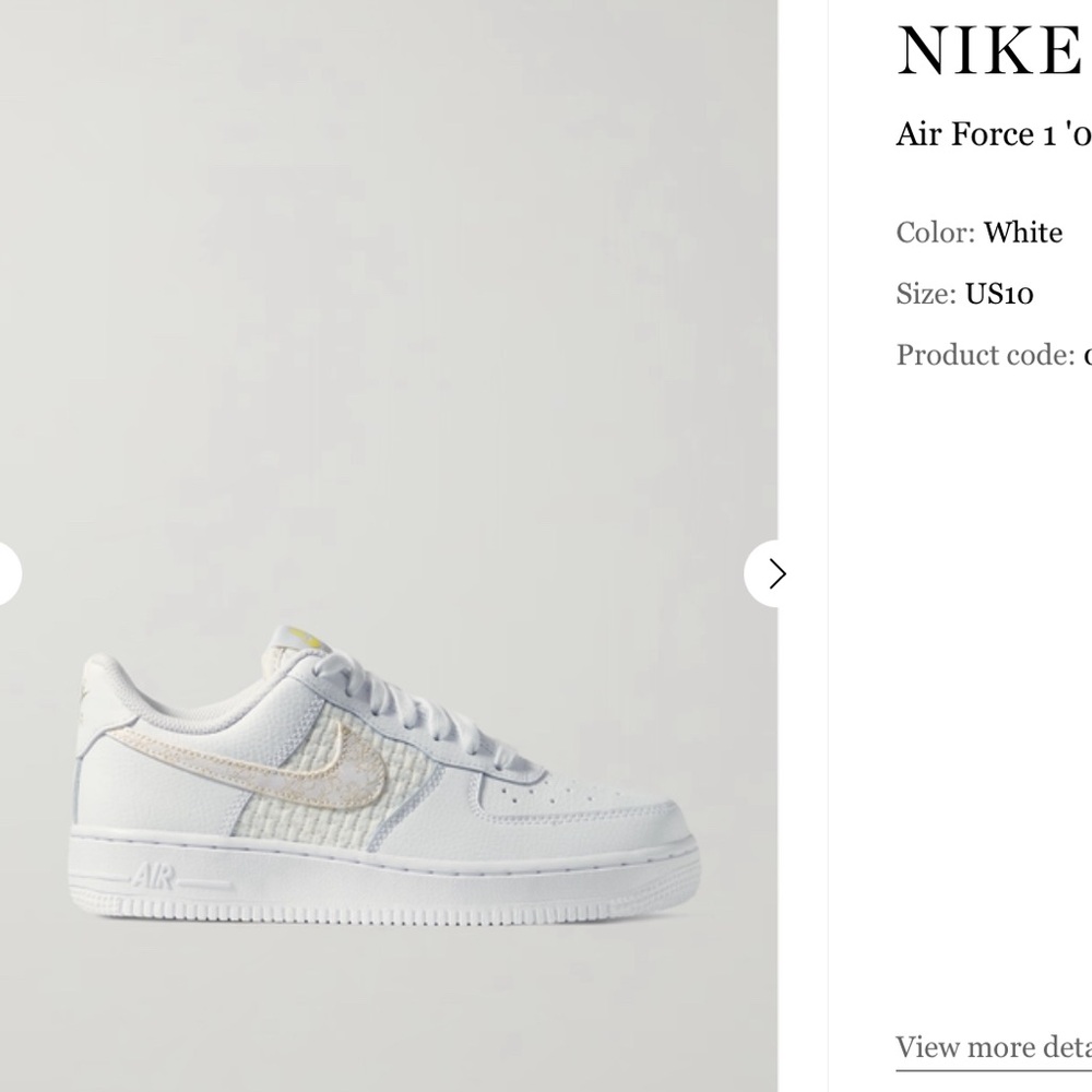 Nike Air Force 1 white women’s size 10